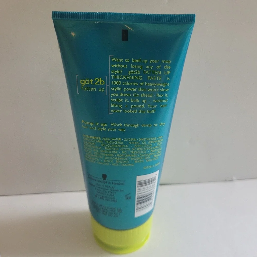 Schwarzkopf got2b Fatten Up Thickening Paste 6 oz Volumizing Hair Styling Paste
